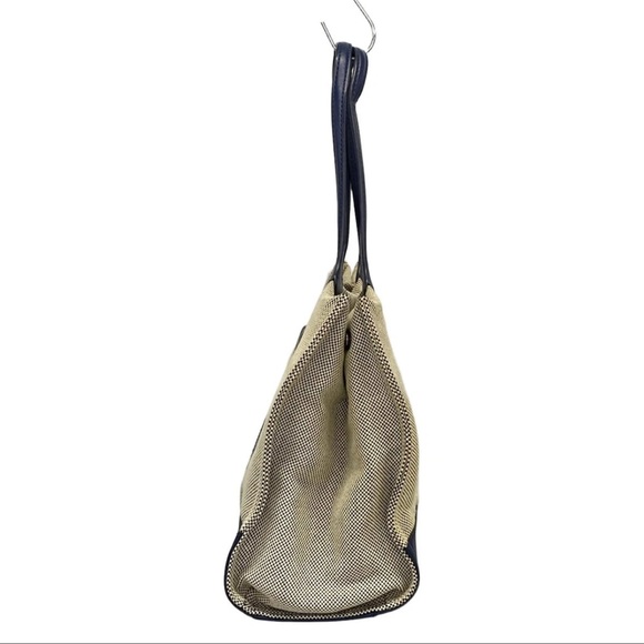 Tory Burch Blue and Cream Tote Bag - Picture 4 of 13